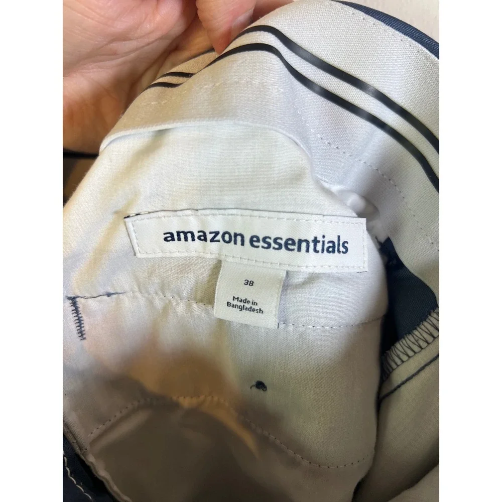 Amazon Essentials‎ Mens Shorts Flat Front Performance Blue Size 38